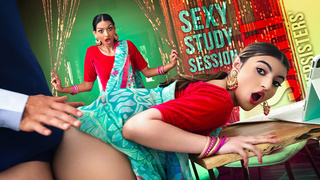 Meet the Sari-Sisters: Indian Twins Share Their First Cock - Julia babe & Laynee babe