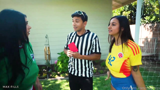 Dos futbolistas follando