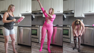 Milf lingerie try on