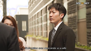 [JUQ-974] From check-in to check-out at 11am the next day, I lent my beloved wife to my boss, whom I 3 video