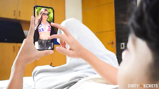 Folla a su madrastra latina cuando el padre sale de la habitación