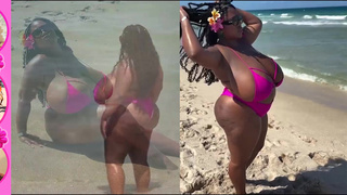 Maserati XXX - Ebony Queen in the Beach