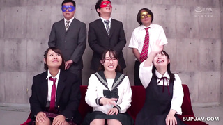 Naughty Girl And Friends Having Fun With Middle Old Men In A Lewd Game Playing And Win Cumshots R6C2