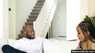 Lily Starfire - Lily Starfire takes a huge black cock from her husband's coworker to save his job