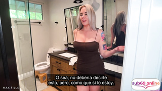 Coqueteando con mi madrastra hasta que me deja correrse dentro de ella | Noa Fox