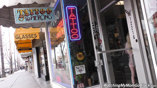 Mom and Daughter Fuck Black Tattoo Artist 2 video