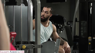 Anya Olsen fucks friend's husband in gym.