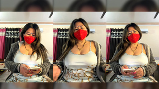 88pink Delhi ke Nepali randi bhabhi ka 24 jan evening show new dress dirty talk part 1