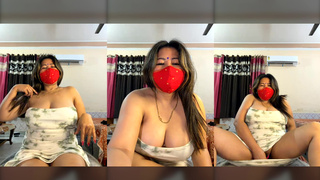 88pink Delhi ke Nepali Randi bhabhi white western dress dirty talk part 4