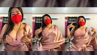 88pink new pink Saree dirty talk Nepali randi bhabhi