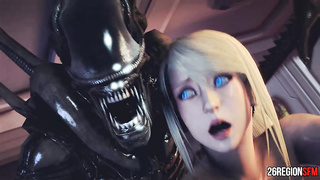 Xenomorph 3D SFM Monster Porn