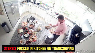 Stepsister Fucked In Kitchen On Thanksgiving