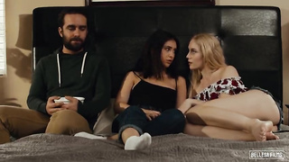 Logan Pierce lucky guy have romantic sex with hot babes Jane Wilde & Emma Straletto