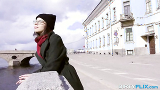 Sex with cute nerdy babe Emily Wilson