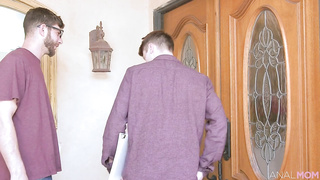 Dude fucks friends mom in her ass