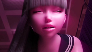 Busty japanese teen greedily fucking in class room