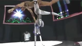 Hungry female android fucks guy