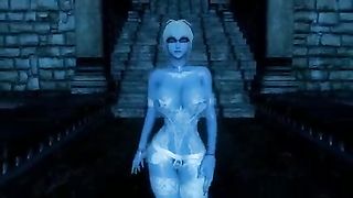 Hentai slut shakes her boobs and ass