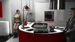 Woman seduce her hungry man