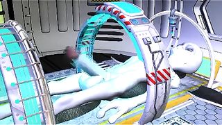 Female scientist ride cock of alien