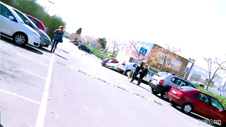 Fucking busty chick at public beach