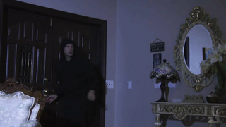 Busty 50-year-old milf Darla Crane punishes an insolent thief and takes his big cock