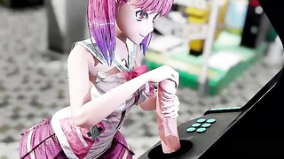 Funny hentai music porn, fucking with arcade machine