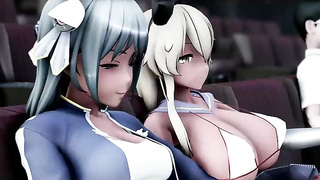 Movie Theater. Funny shemales masturbating her big cocks