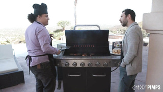 Brook Page -^- While Her Husband Grills Brook