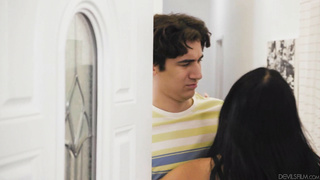 Share a bed with my huge tits stepsis