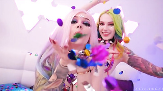 Best Video On This Week! 2021.09.20 Purple Bitch And Helly Rite Sex Lesbian Party XXX Free Porn Movi