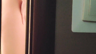 Spied on sister in the toilet and an erection began. I had to fill her pussy with cum