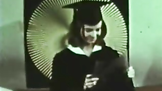 Estudiante graduada sexy