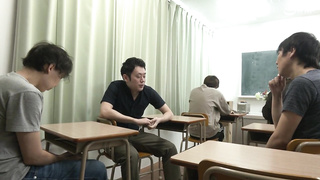 Lewd public health doctor at a regular school,creampie examination room at night, Yuu Shinoda