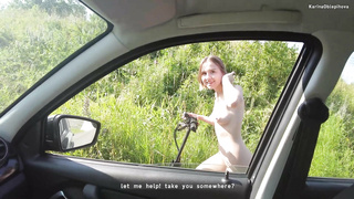 Dollhole Поехала в магазин но забыла одежду. я помог ей хорошим трахом. сексом. гхм поревом_ палку с