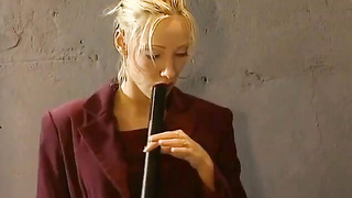 Britnee -  Blonde Jail Guard Britnee Sucks Nightstick Before Prisoners Dick