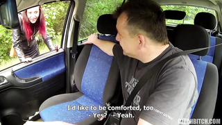 Sex in car with hot amateur