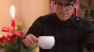 German Violette Price is a horny waitress