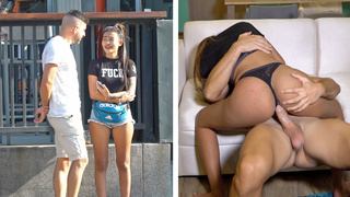 Sexy Asian Teen Gets Picked Up Outside Hooters And Gets Her Pussy Dominated