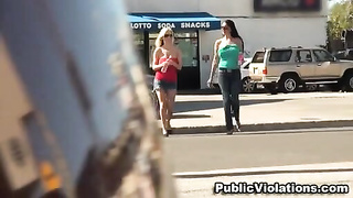 Haley Cummings Violated In Public Shows Bare Tits