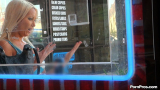 Blonde Caught Off Guard