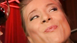 German MILF Vivia gets cum on her tits