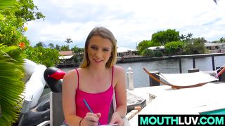 Small tits Jayden Black Do Sloppy Blowjob