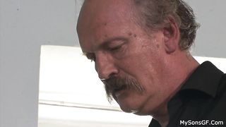 Spanish daughter sucks daddy's cock