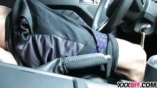 BFFS - Sexy young Best Friends Sucking dick at carwash