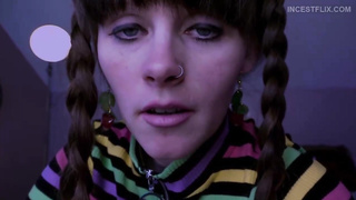 girl plays with dildo