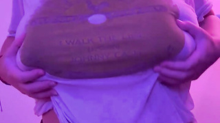 busty masturbates her boyfriend