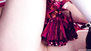 Cheerleader Femboy Takes One For The Team