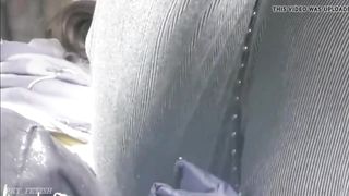 She flashing her creamy pussy at park