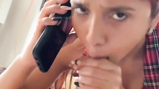 Lunaalessandra - TEACHER and STUDENT. My TEACHER FUCKS ME while I talk ON THE PHONE with my BOYFRIE